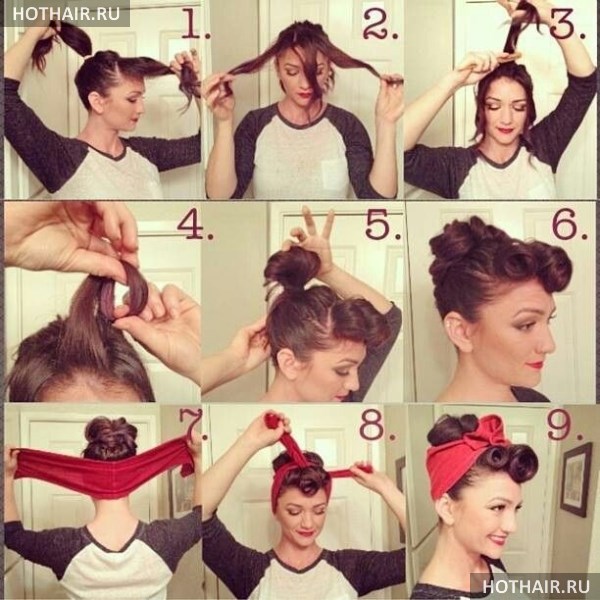 Прически с повязкой на голове длинные волосы