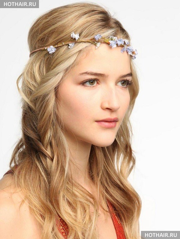 Прически с повязкой на голове длинные волосы