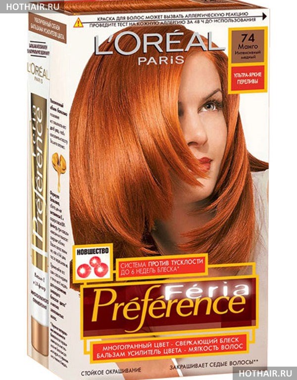 краска для волос рыжих цветов