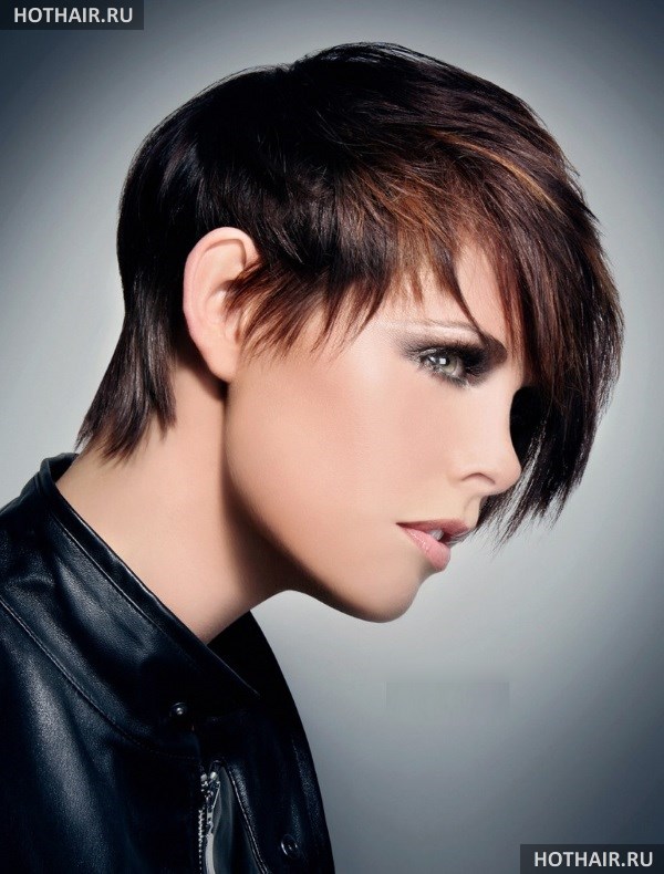 Асимметричная стрижка на короткие волосы