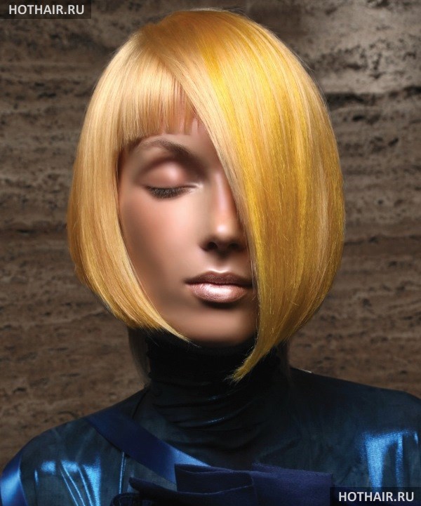 Асимметричная стрижка на короткие волосы