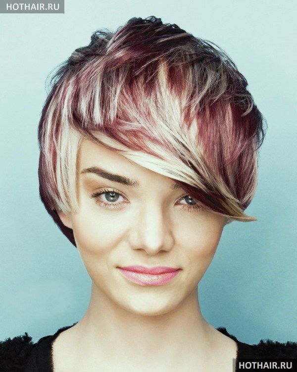 Асимметричная стрижка на короткие волосы