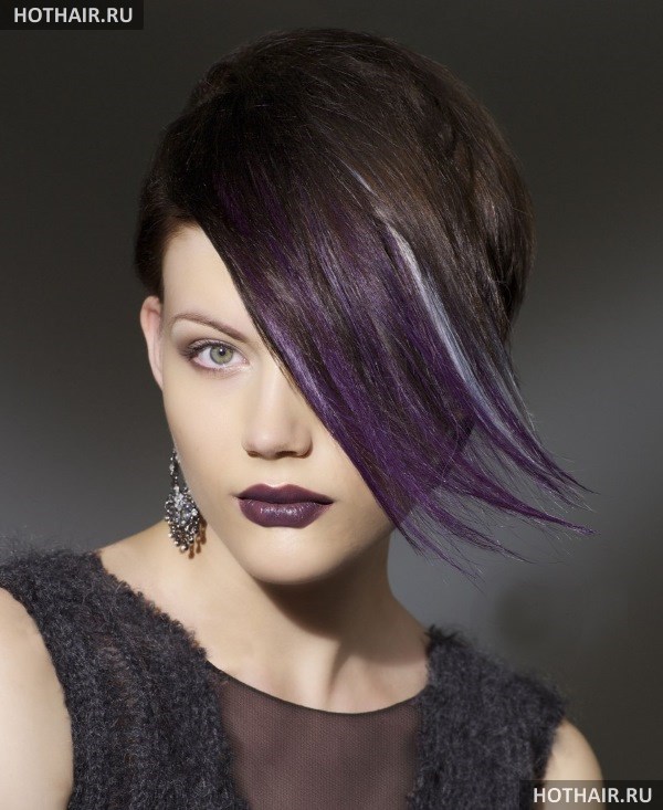 Асимметричная стрижка на короткие волосы