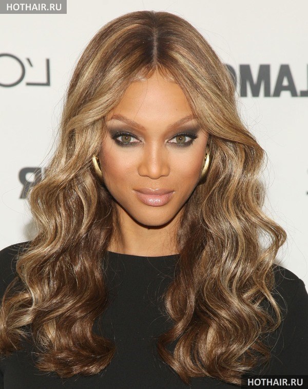 калифорнийское мелирование на русые волосы