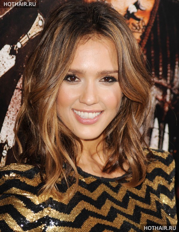 калифорнийское мелирование на русые волосы