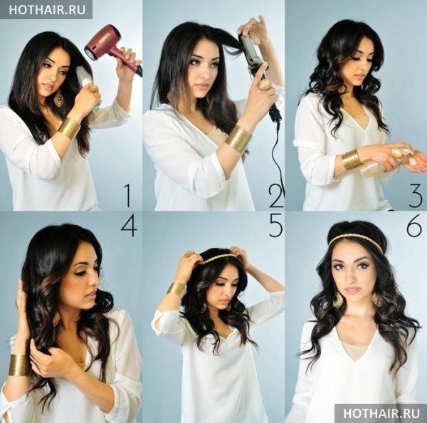 укладка длинных волос