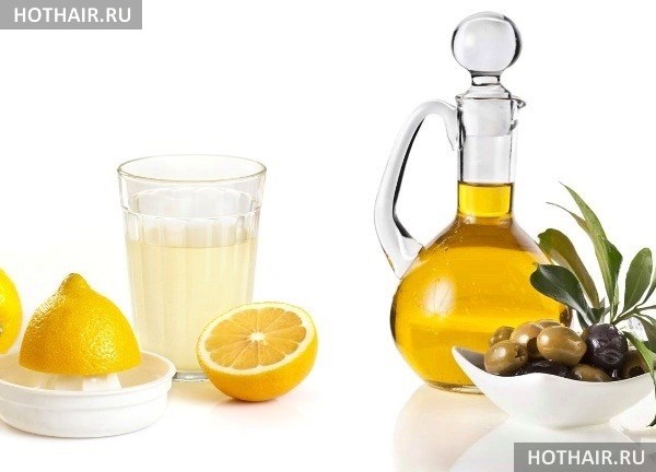 оливковое масло и лимон для волос