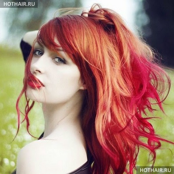 мелирование на рыжие волосы