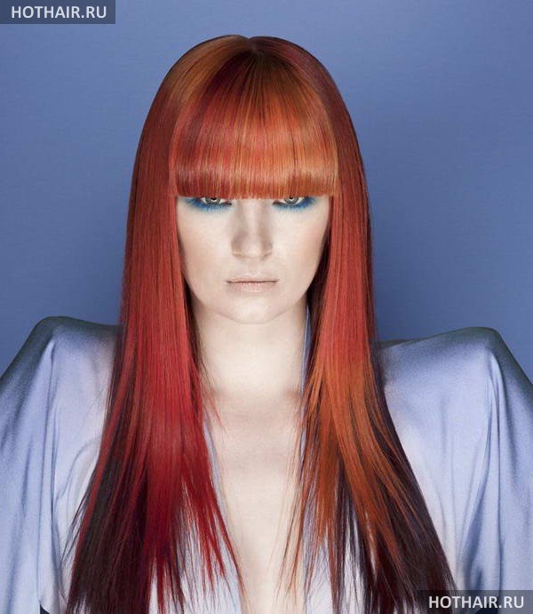 мелирование на рыжие волосы