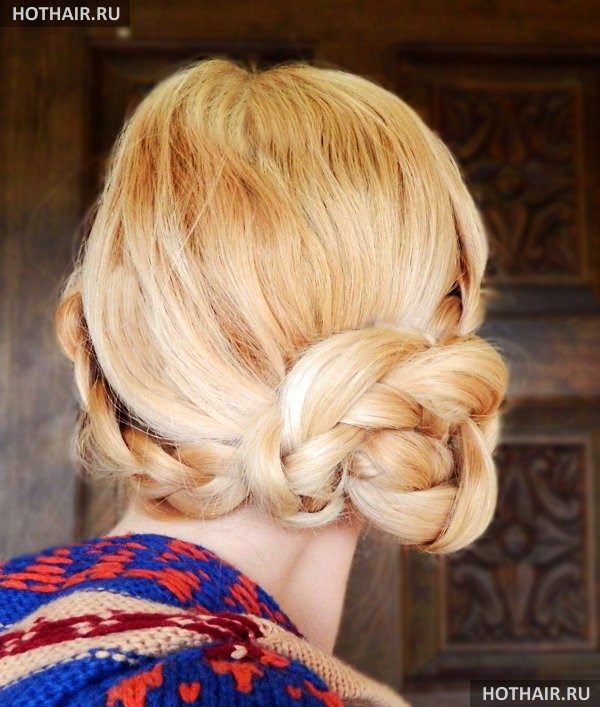 прическа на средние волосы