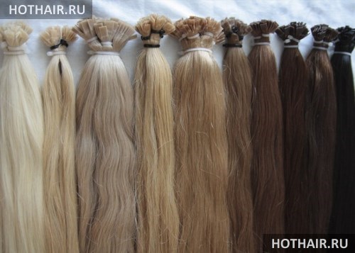 типы прядей для наращивания волос