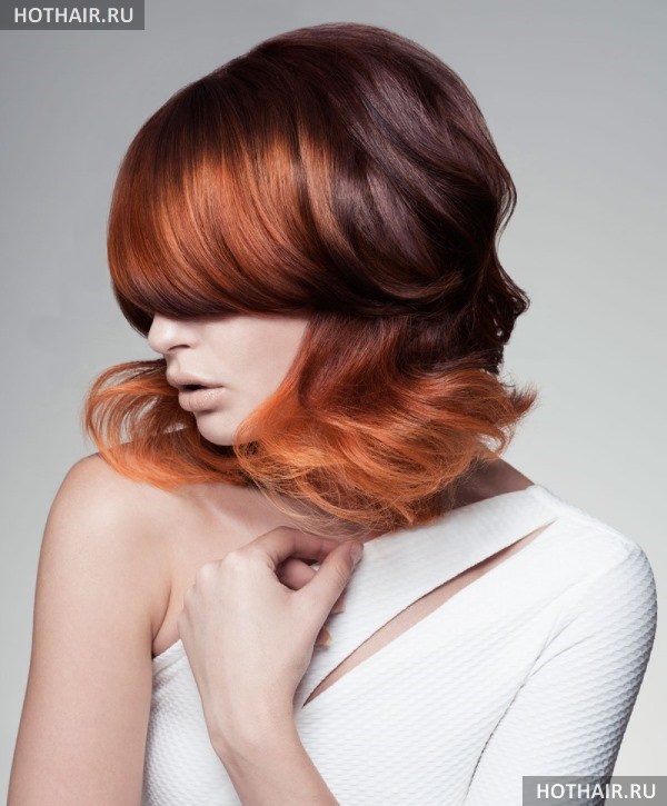 окрашивание коротких волос