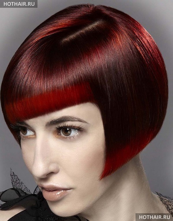 окрашивание коротких волос