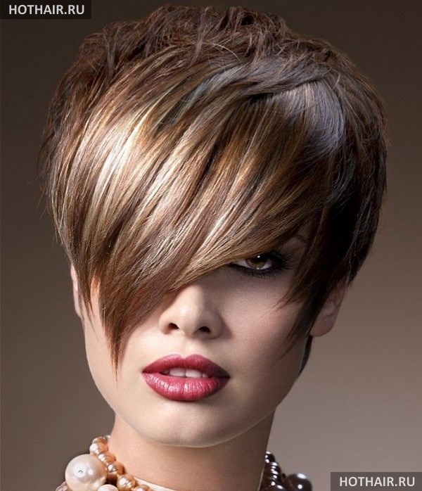 окрашивание коротких волос