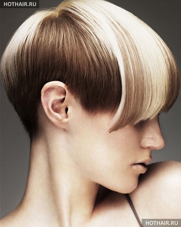 окрашивание коротких волос