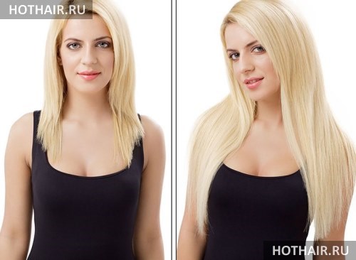 алмазное наращивание волос