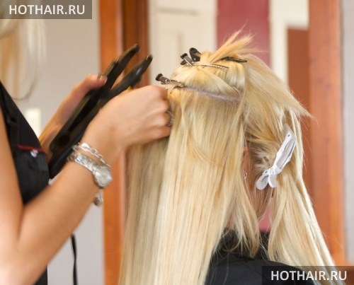 алмазное наращивание волос