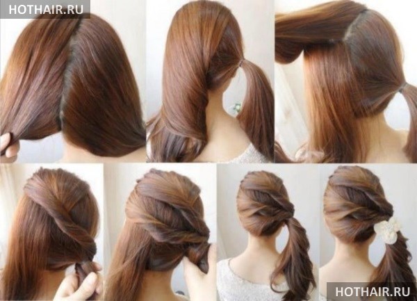 легкая прическа своими руками