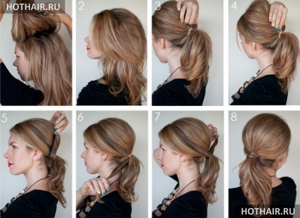 легкая прическа своими руками