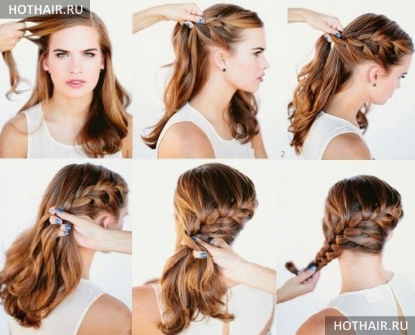 легкая прическа своими руками