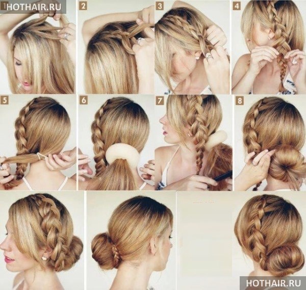 легкая прическа своими руками