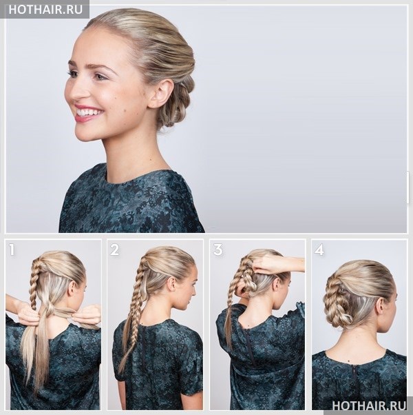 легкая прическа своими руками