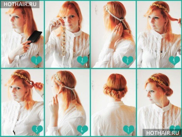 легкая прическа своими руками