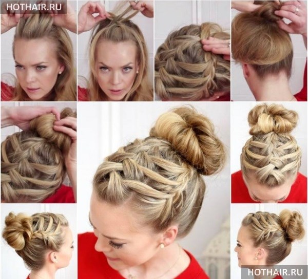 легкая прическа своими руками