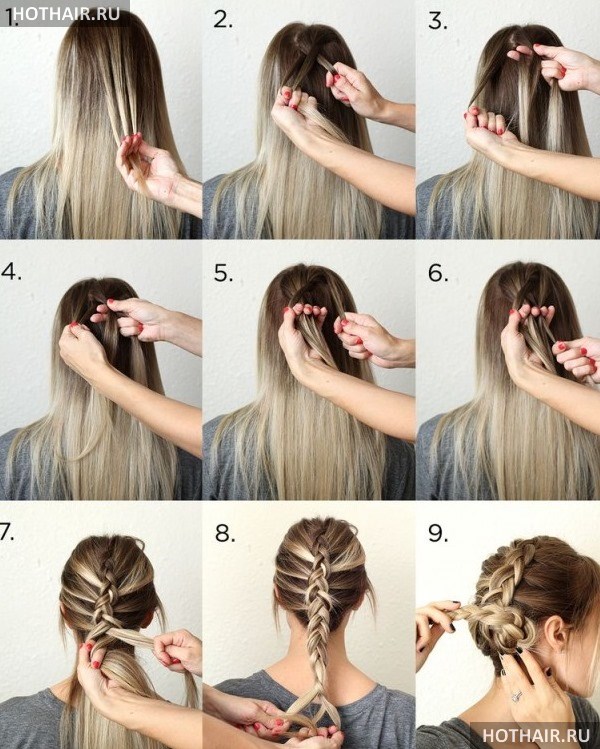 легкая прическа своими руками