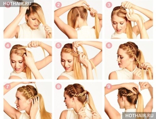 легкая прическа своими руками
