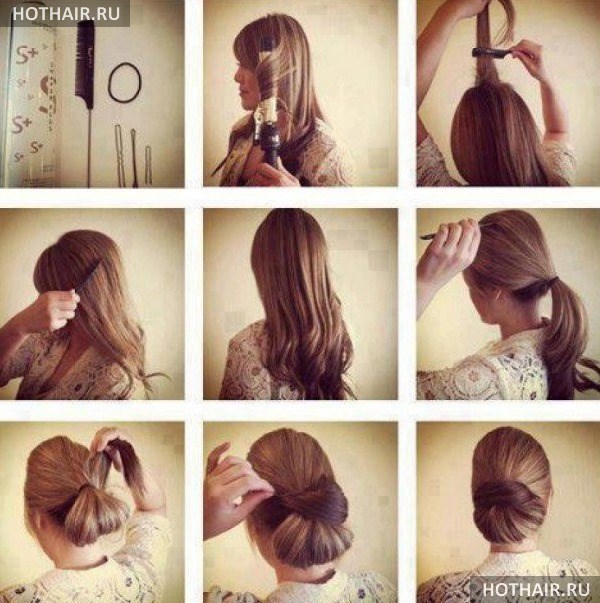 легкая прическа своими руками