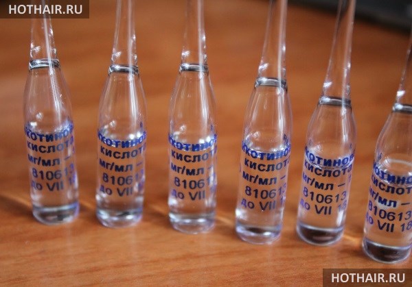 Как пользоваться никотиновой кислотой для роста волос?