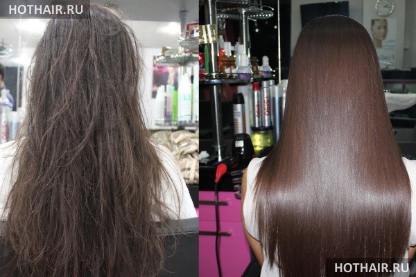 Кератиновое лечение волос