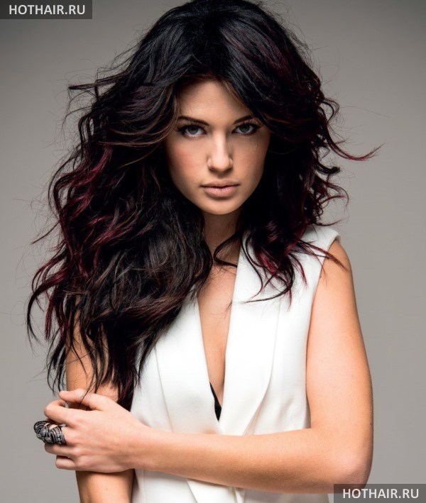 колорирование на темные волосы